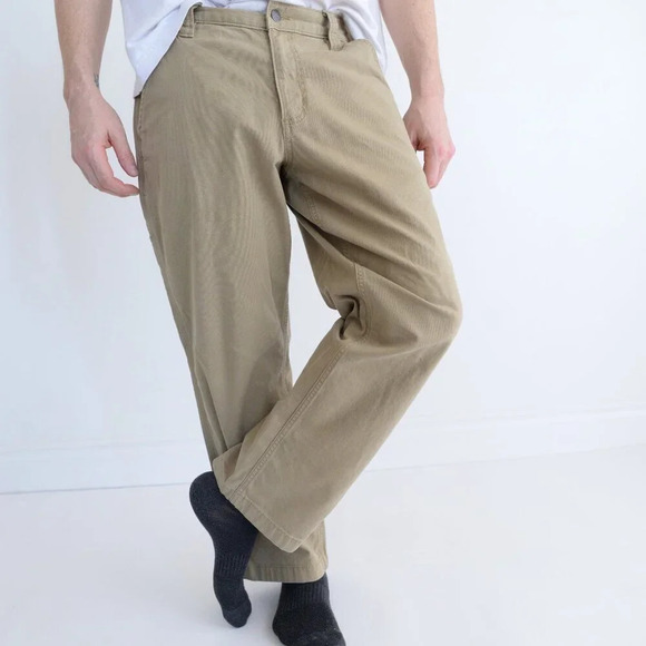 Carhartt Tan Relaxed fit Durable Thick Cotton Dungaree  Carpenter Style Pants - Picture 3 of 13